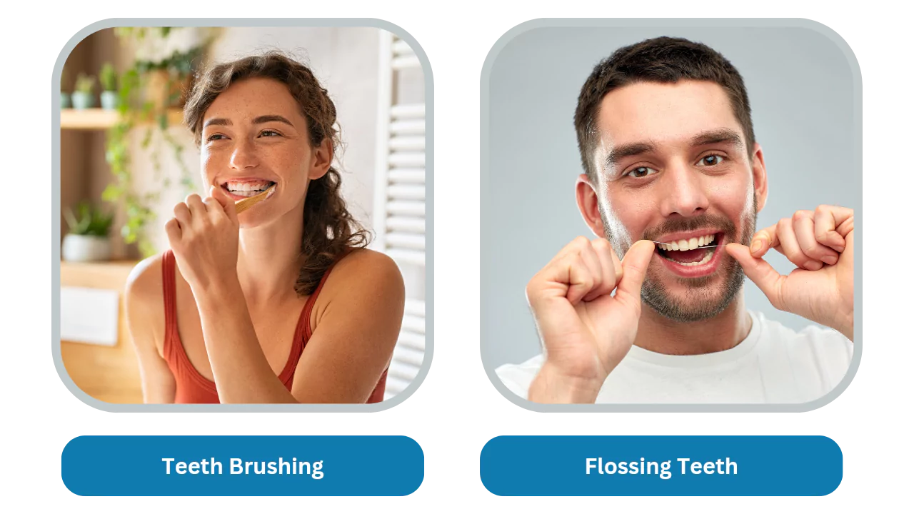 Brushing and Flossing Teeth